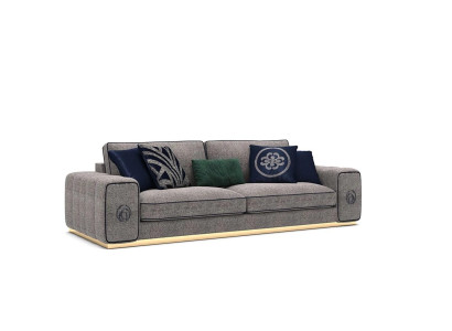 Modern Gray Sofa Couch Luxury Furniture Living room Furnishings Upholstered furniture