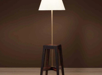 Reading lamp Art Nouveau brass or Wood with Metal Hall Lamp new brown Color