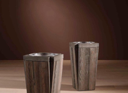 Flower pot home decor living room imitation mocha stained oak new