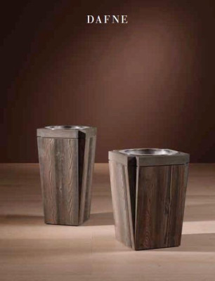 Flower pot home decor living room imitation mocha stained oak new