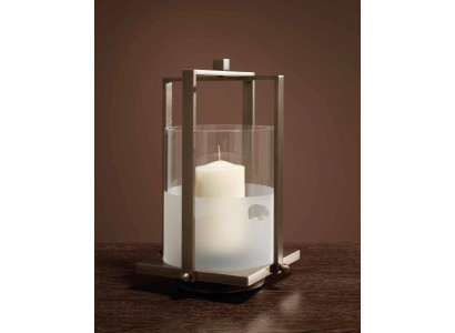 Lantern candle holder lantern glass brass new color brown