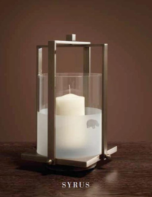 Lantern candle holder lantern glass brass new color brown
