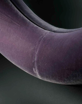 Living room hallway standing mirror with frame violet new material glass with velvet