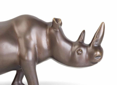Brass rhinoceros decoration figure sculpture gold Africa new color gold