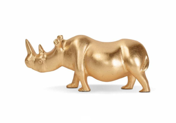 Brass rhinoceros decoration figure sculpture gold Africa new color gold