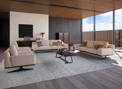 Complete Furniture Living room 2x three-seater sofa couch coffee table textile armchair new