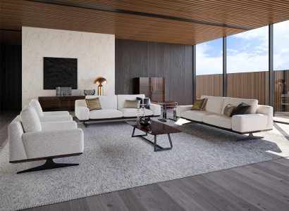 Living room Complete 6tlg Modern 2xSessel Coffee table Sofa Two-seater Upholstered furniture