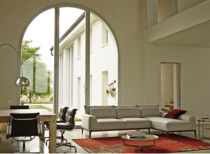 Corner sofa Modern Design Gray Sofas Fabric L-shape Couch Living room Sofa PRIANERA