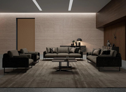 Luxury living room sofa set 2x three-seater couches sofa with coffee table set 6 pieces