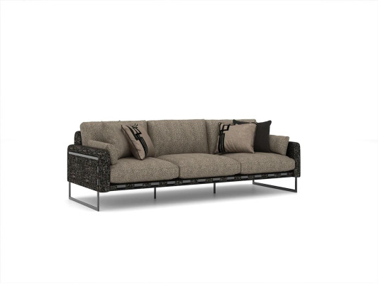 Luxury living room sofa set 2x three-seater couches sofa with coffee table set 6 pieces