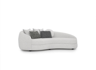 Luxury White Three Seater Sofa Modern Upholstered furniture Couch Textile Designer Furnishings