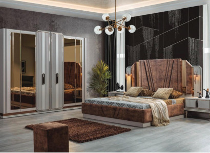 exclusive s Bedroom Set Double bed 2x Bedside tables Wardrobe