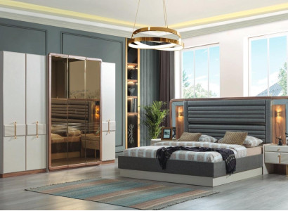 Complete Bedroom Luxury Set Bed 2x Bedside tables Modern Furniture 4pcs