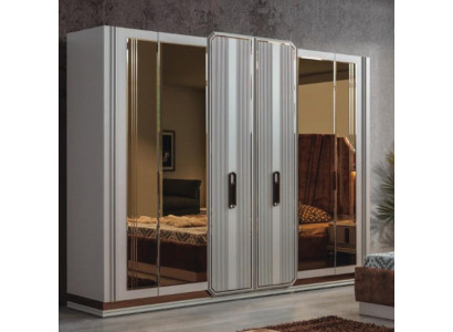 White Bedroom Wardrobe Glass Cabinet Wooden Cabinet Modern Furniture