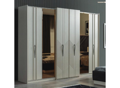 White Modern Wardrobe Bedroom 4-door Wood Wardrobe new
