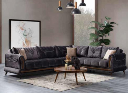 Gray modern sofa Corner sofa Textile furniture comfortable sofa L-shape new