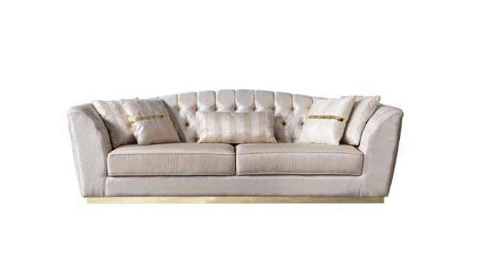Sofa 3 Seater for Living room Comfortable Sofa in White Luxurious Sofa new