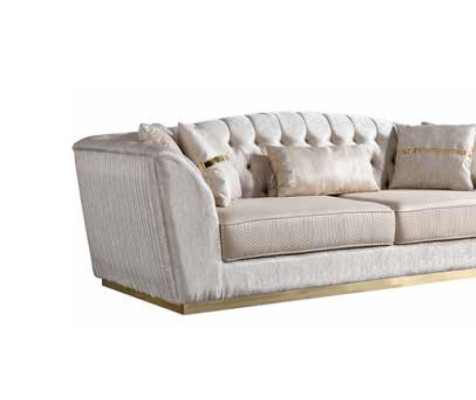 Sofa 3 Seater for Living room Comfortable Sofa in White Luxurious Sofa new