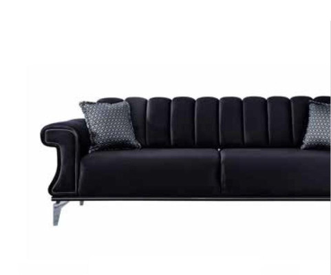 Upholstered Luxurious Sofa 3-Seater Comfortable modern style in Black new