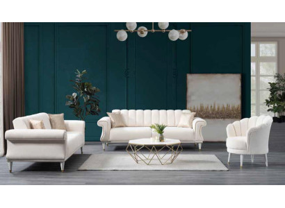 White Upholstery Armchair Luxury Cocktail Chair Wing Chair Fabric Furniture Style