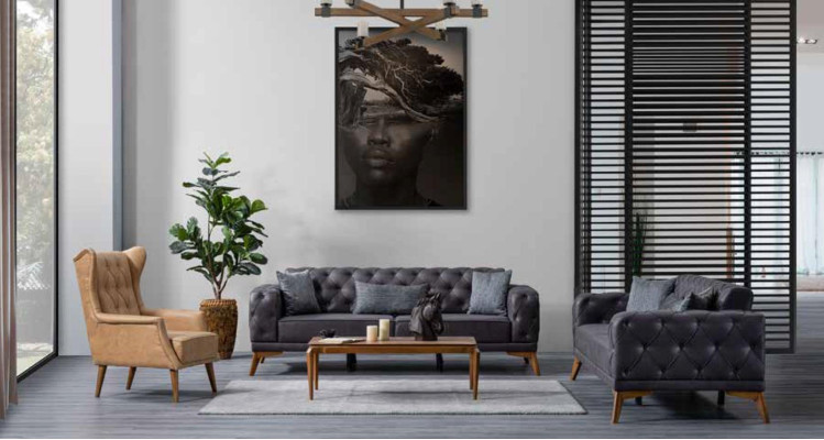 Armchair Imitation leather Furniture Classic Armchair Chesterfield Color Beige Comfortable armchair