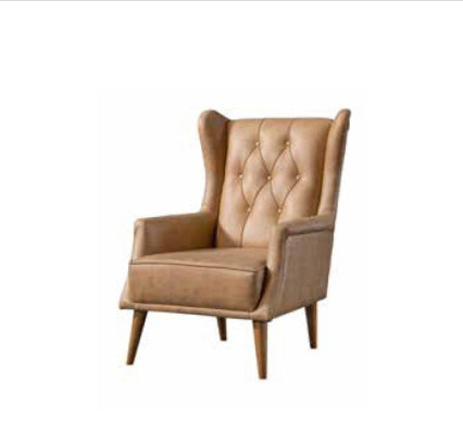 Armchair Imitation leather Furniture Classic Armchair Chesterfield Color Beige Comfortable armchair