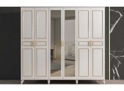 White Wardrobe Glass Cabinet Bedroom Designer Wood Furniture new