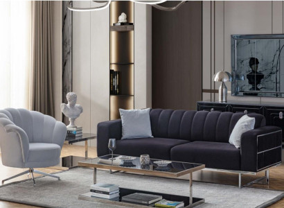 Seating Set Modern Textile Couches Designer Three Seater Upholstery Armchair