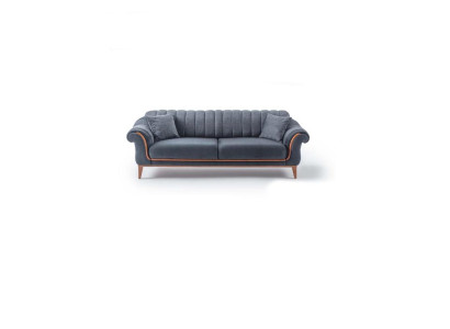 Gray Stylish Three Seater Modern Sofa Living room Upholstery Couch new
