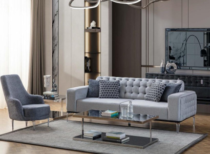 exclusive living room set of 2 pieces. Sofa set 3 Seater and Armchair new