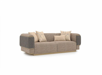 Gray Three Seater Sofa Luxury Design Upholstered furniture Modern Living room Sofas Couch
