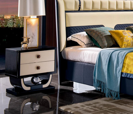 Bedside table 2x Wood Bedside tables Table Consoles Night Modern Style