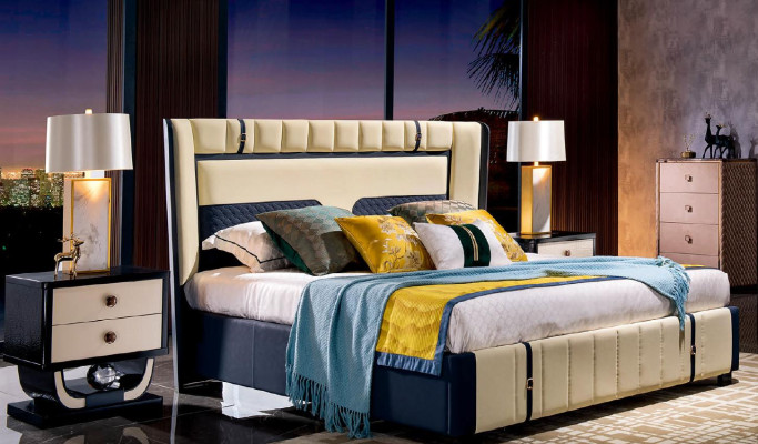 Bedside table 2x Wood Bedside tables Table Consoles Night Modern Style
