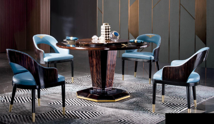 Design Wood Table Round Dining table Round Dining Tables 135cm luxury class