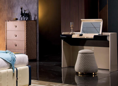Dressing table Stool Complete Set Chest of drawers Bedroom new 2pcs. Console Suite