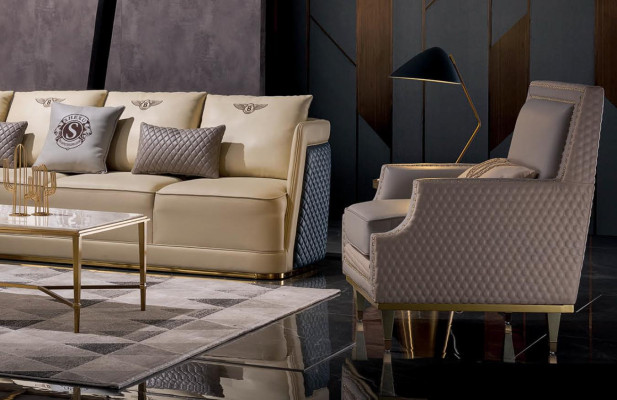 Armchair Design Couch Sofa Seater Leather Lounge Club Upholstery Luxury Ears
