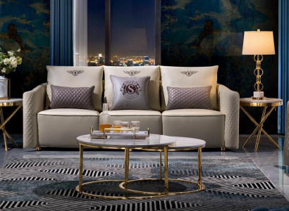 Side Couch Table Round Tables Round Sofa Metal Glass Luxury Designer
