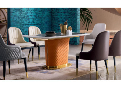 Chair 1x Dining Room Chair Upholstery TV Lounge Club Textile Leather Seat