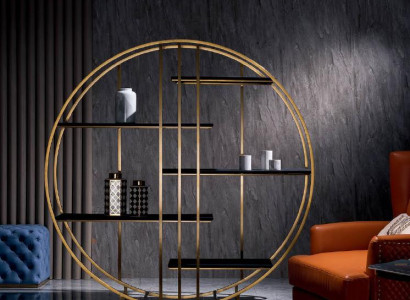Round stainless steel Metal Shelf Wardrobe Books Wall Cabinets Office Shelves