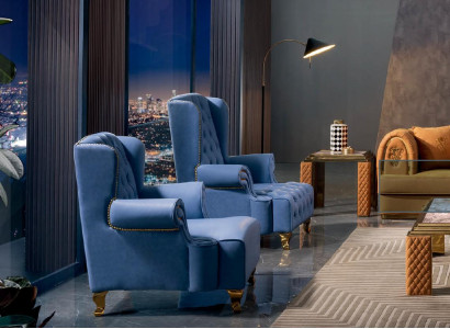 Armchair Design Couch Sofa Relax Leather Lounge Club Upholstery Seater Wing Chair new