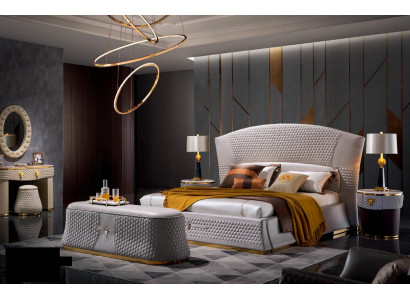Bed Beds Double bed Bedroom Leather Upholstery Textile double beds