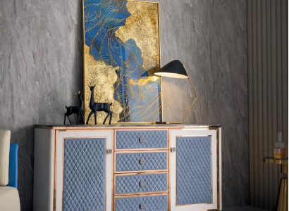 Chest of drawers Modern sideboards 4 drawers 2 doors tall cabinet