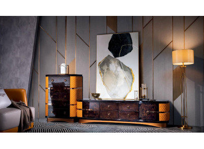 Designer Chest of drawers Sideboard Decorative Side Low Board Wardrobe Living Room Shelf