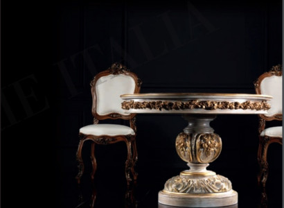 Dining table Tables Round Furniture Dining table Luxury Round Table Solid Wood Italy Baroque