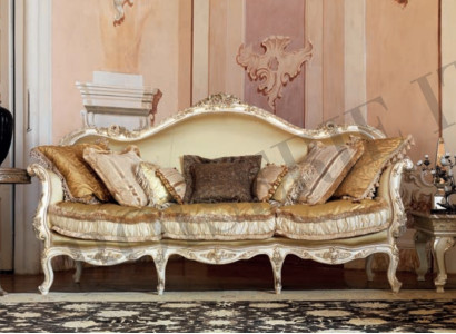 Sofa Upholstery Wood Sofas Couch Baroque Rococo Luxury Italy Three Seater Furniture new