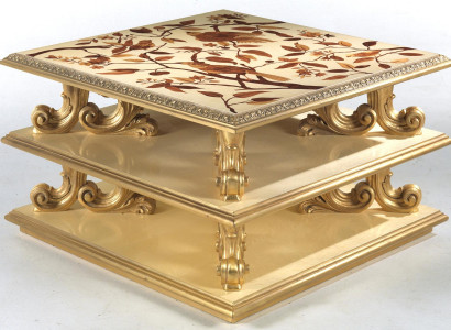 Coffee table Table Side table Living room table Wood Royal Side Baroque new