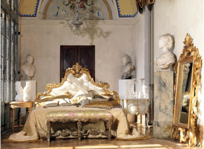 Chesterfield Bed Luxury Beds Wood Italian Furniture Double bed Poster new