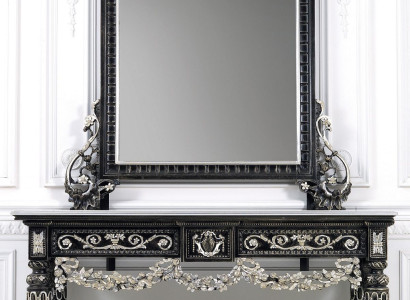 Classic r Mirror Dressing table Console Table White Wood Bedroom Furniture 2pcs