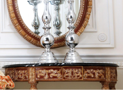 Wood Italian Furniture 2-piece Set Furniture Style Baroque Console table with mirror new