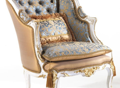 Armchair Library Reading Chair Wing Chair Sofa Upholstery Italian Furniture Luxury